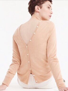 J. Crew Reversible Button-Back Sweater